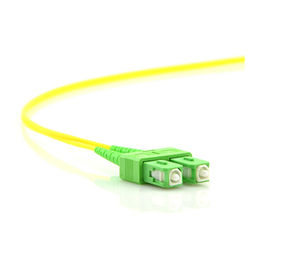SC APC z klipsem Darmowe logo Optical Fiber Patch Cord Single Mode 2.0 Jumping Cable